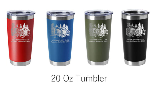 The Skidmore Hunt Club Engraved Tumblers