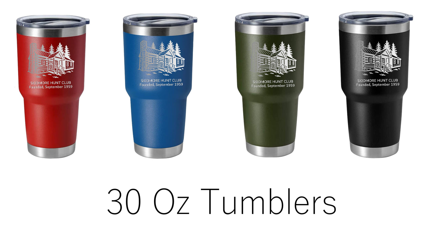 The Skidmore Hunt Club Engraved Tumblers
