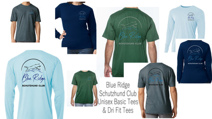 Blue Ridge Schutzhund Club Unisex Basic Tees and Dri Fit Tees
