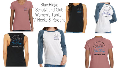Blue Ridge Schutzhund Club Women's Tanks, V-Necks and Raglans