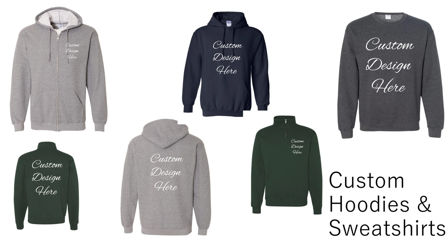 Custom Design Hoodies and Sweatshirts