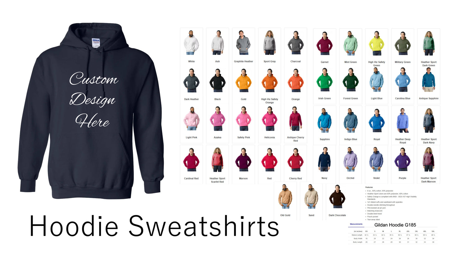 Custom Design Hoodies and Sweatshirts