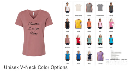 Custom Design Your Raglan, V-Neck Tee or Tank Top
