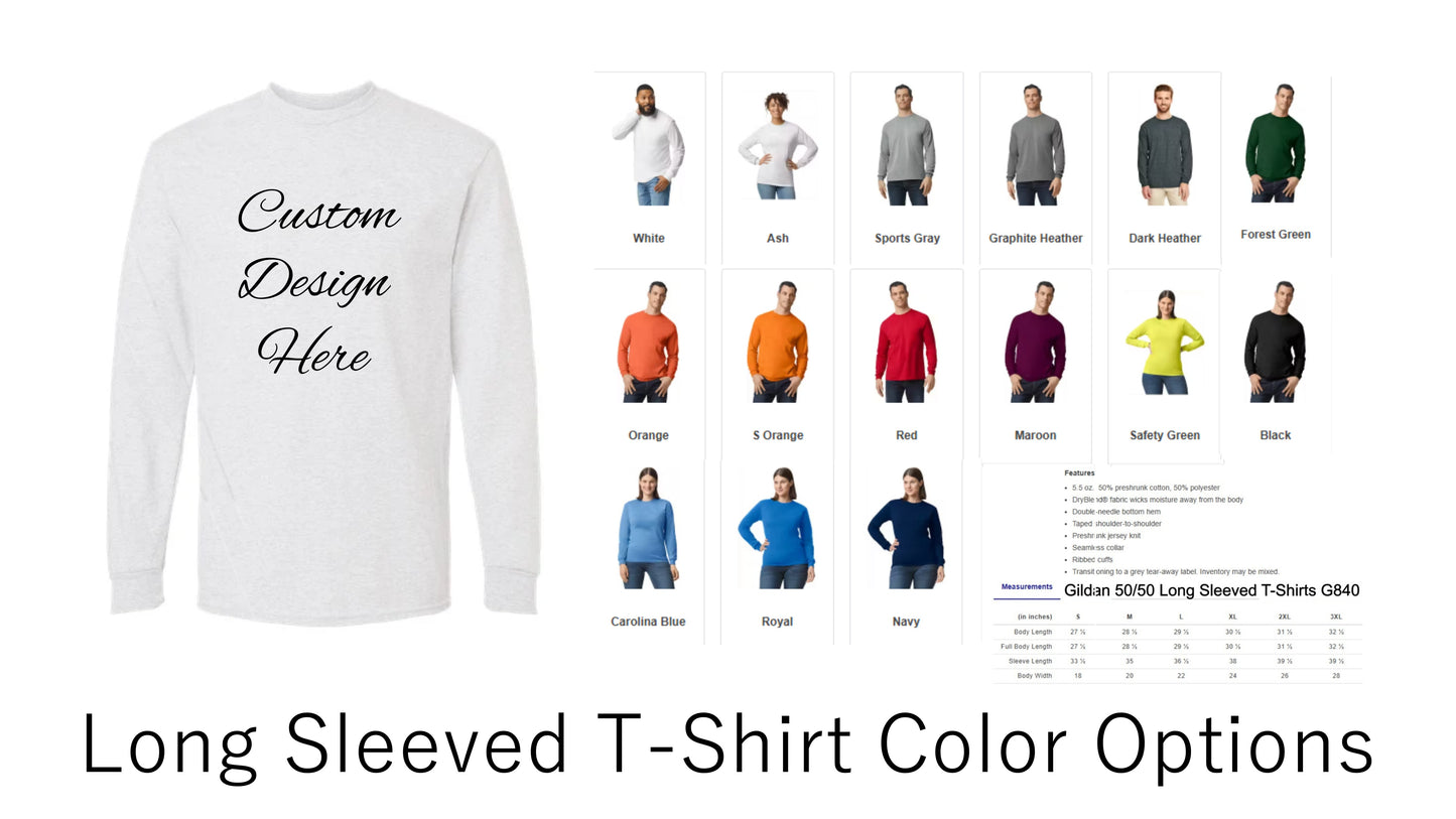 Custom Design T-shirts and Long-Sleeved T-Shirts
