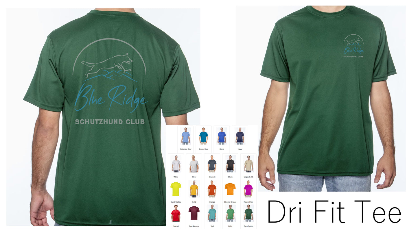 Blue Ridge Schutzhund Club Unisex Basic Tees and Dri Fit Tees