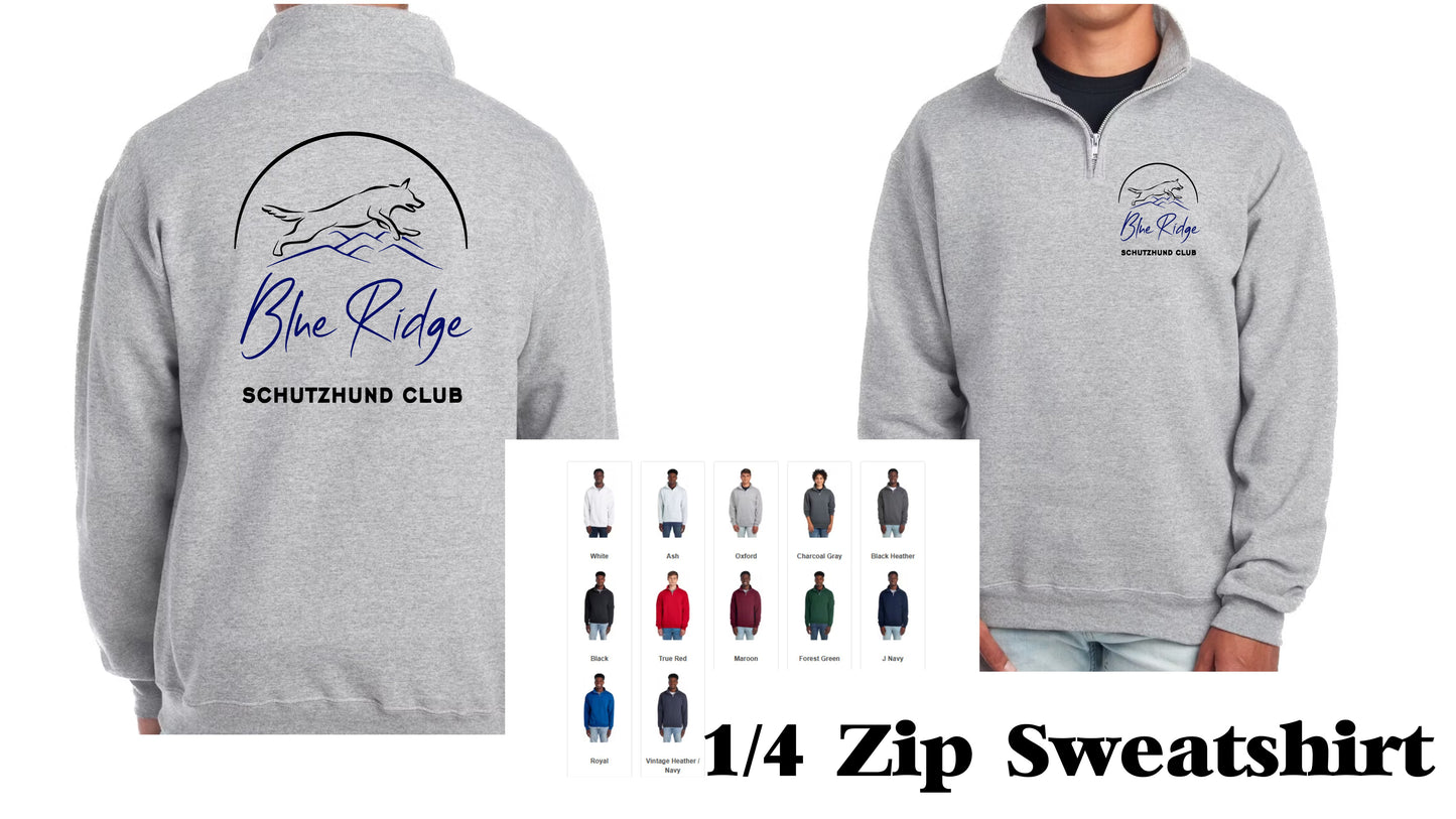 Blue Ridge Schutzhund Club Sweatshirts and Hoodie Options
