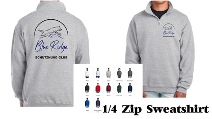 Blue Ridge Schutzhund Club Sweatshirts and Hoodie Options